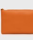 Listonoszka Pinko torebka skórzana kolor pomarańczowy
