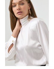 Bluzka bluzka jedwabna damska kolor biały gładka - Answear.com Pinko