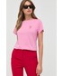 Bluzka Pinko t-shirt bawełniany kolor różowy