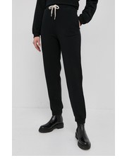 Spodnie Spodnie bawełniane damskie kolor czarny gładkie - Answear.com Pinko