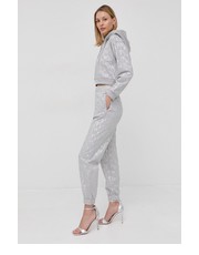Spodnie Spodnie bawełniane damskie kolor szary melanżowe - Answear.com Pinko