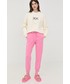 Spodnie Pinko spodnie bawełniane damskie kolor różowy gładkie
