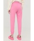 Spodnie Pinko spodnie bawełniane damskie kolor różowy gładkie
