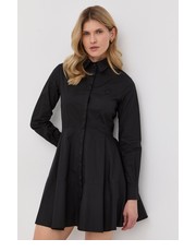 Sukienka sukienka bawełniana kolor czarny mini rozkloszowana - Answear.com Pinko