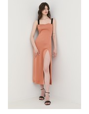 Sukienka sukienka kolor pomarańczowy maxi prosta - Answear.com Pinko