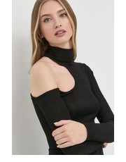 Sweter sweter damski kolor czarny lekki z golfem - Answear.com Pinko