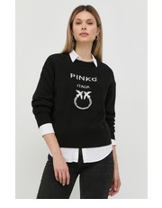 Sweter sweter wełniany damski kolor czarny lekki - Answear.com Pinko