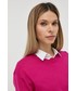 Sweter Pinko sweter wełniany damski kolor fioletowy lekki