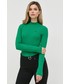 Sweter Pinko sweter wełniany damski kolor zielony lekki