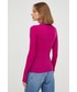 Sweter Pinko sweter wełniany damski kolor fioletowy lekki