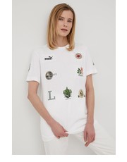 Bluzka t-shirt bawełniany  x LIBERTY kolor biały - Answear.com Puma