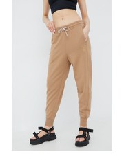 Spodnie spodnie dresowe bawełniane 53342363 damskie kolor brązowy gładkie - Answear.com Puma