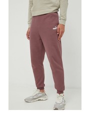 Spodnie spodnie damskie kolor fioletowy gładkie - Answear.com Puma