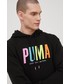 Bluza męska Puma bluza bawełniana 533621 męska kolor czarny z kapturem z aplikacją
