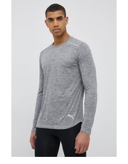 T-shirt - koszulka męska longsleeve do biegania 521403 kolor szary melanżowy - Answear.com Puma