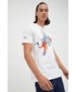 T-shirt - koszulka męska Puma t-shirt bawełniany kolor biały z nadrukiem