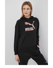 Bluza bluza kolor czarny z kapturem z nadrukiem - Answear.com Puma