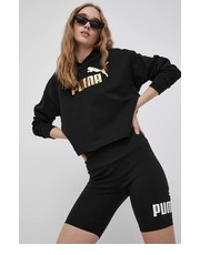 Bluza bluza damska kolor czarny z kapturem z nadrukiem - Answear.com Puma