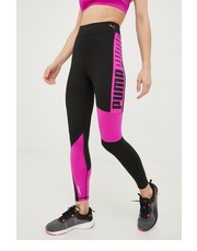 Legginsy legginsy treningowe Favorite damskie kolor czarny z nadrukiem - Answear.com Puma