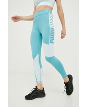 Legginsy legginsy treningowe Favorite damskie kolor turkusowy z nadrukiem - Answear.com Puma