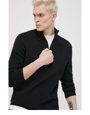 Sweter męski Sweter wełniany męski kolor czarny lekki z półgolfem - Answear.com Superdry