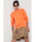 Sweter męski Superdry sweter męski kolor pomarańczowy ciepły