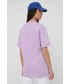Bluzka Superdry t-shirt bawełniany kolor fioletowy