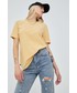 Bluzka Superdry t-shirt bawełniany kolor żółty
