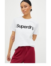 Bluzka t-shirt damski kolor szary - Answear.com Superdry