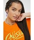 Bluzka Superdry t-shirt bawełniany kolor pomarańczowy
