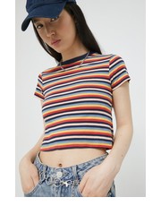 Bluzka t-shirt bawełniany kolor granatowy - Answear.com Superdry