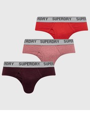 Bielizna męska slipy (3-pack) męskie kolor bordowy - Answear.com Superdry