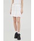 Spódnica Superdry spódnica kolor biały mini rozkloszowana