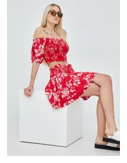 Spódnica spódnica kolor czerwony mini rozkloszowana - Answear.com Superdry
