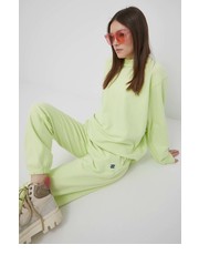 Spodnie spodnie damskie kolor zielony gładkie - Answear.com Superdry