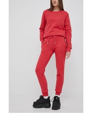 Spodnie spodnie dresowe damskie kolor czerwony gładkie - Answear.com Superdry