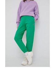 Spodnie spodnie dresowe bawełniane damskie kolor zielony gładkie - Answear.com Superdry