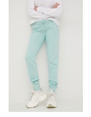Spodnie spodnie dresowe damskie kolor turkusowy melanżowe - Answear.com Superdry