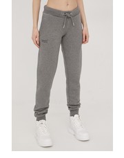 Spodnie spodnie dresowe damskie kolor szary melanżowe - Answear.com Superdry