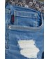 Spodnie Superdry szorty jeansowe damskie z aplikacją medium waist