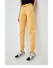 Spodnie spodnie dresowe damskie kolor żółty melanżowe - Answear.com Superdry