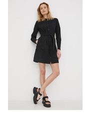 Sukienka sukienka bawełniana kolor czarny mini prosta - Answear.com Superdry
