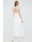Sukienka Superdry sukienka kolor biały maxi prosta