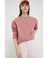 Sweter Superdry sweter damski kolor różowy