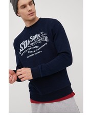Bluza męska bluza męska kolor granatowy z nadrukiem - Answear.com Superdry