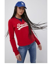 Bluza bluza damska kolor czerwony z aplikacją - Answear.com Superdry