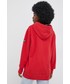Bluza Superdry bluza bawełniana damska kolor czerwony z kapturem z nadrukiem