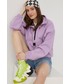 Bluza Superdry bluza damska kolor fioletowy gładka