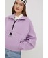 Bluza Superdry bluza damska kolor fioletowy gładka