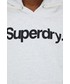 Bluza Superdry bluza damska kolor szary z kapturem melanżowa